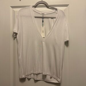 Joah Brown plunge V neck tee size S/M